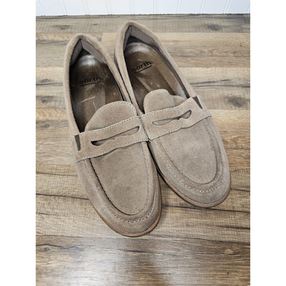 Earth Avani Barcelona Brown Suede Slip On Loafers Women's 9.5